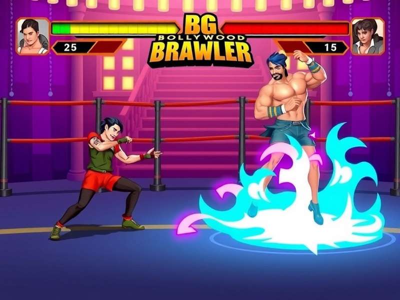 Bollywood Brawler gameplay screenshot showing characters in combat